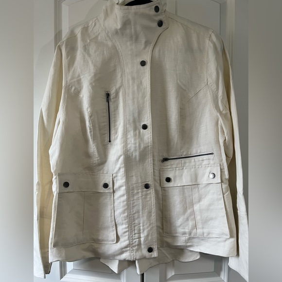 Peace Love World linen cream utility jacket - Picture 1 of 9